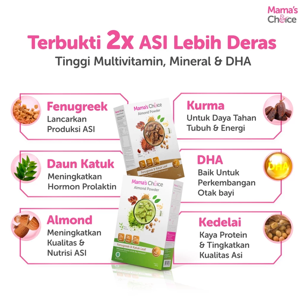 Mamac Distribusi Indo Mama’s Choice Almond Powder Rasa Matcha
