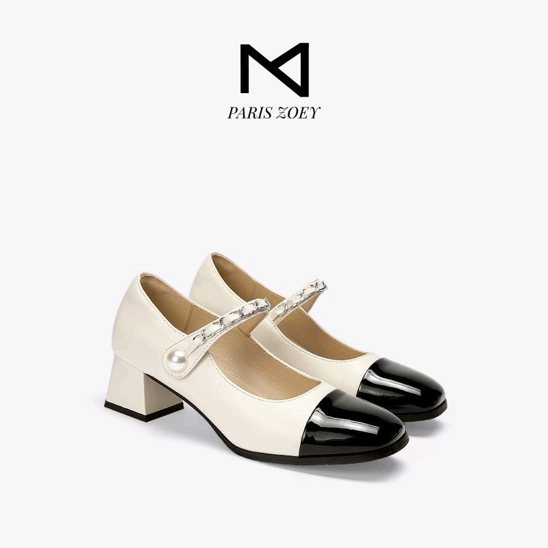PARIS ZOEY Hine Shoes High Heels with Pearl Ivory 4
