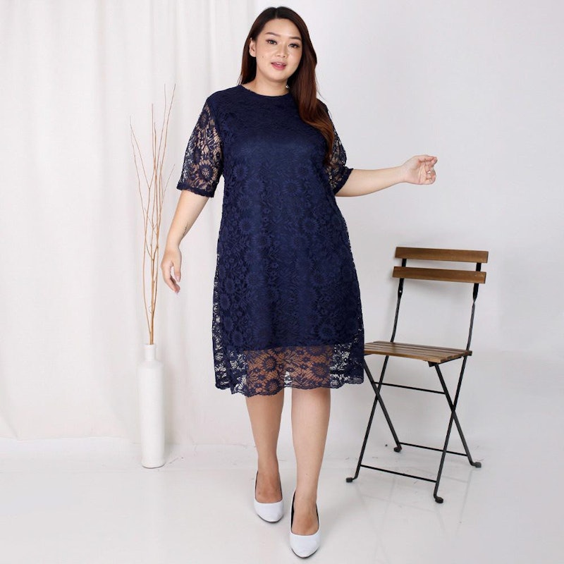 Dress Big Size Brukat Jumbo 3