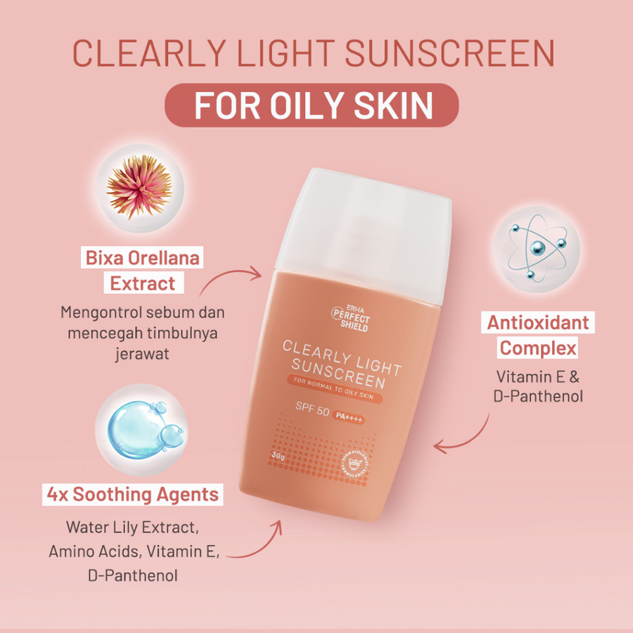 ERHA Clinic Indonesia ERHA Perfect Shield Clearly Light Sunscreen SPF 50 PA++++