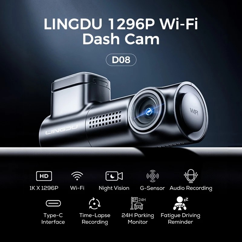 Lingdu Dashcam - 1296P D08 
