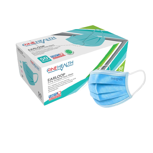 Masker Medis Earloop 3 Ply Surgical Face Mask 1