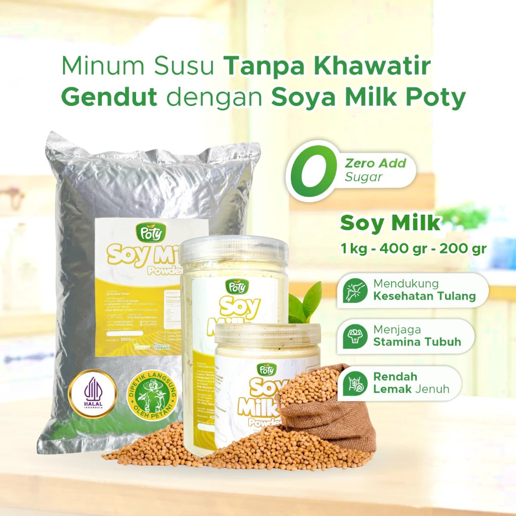 Poty Teknologi Pertanian Poty Soy Milk Powder 