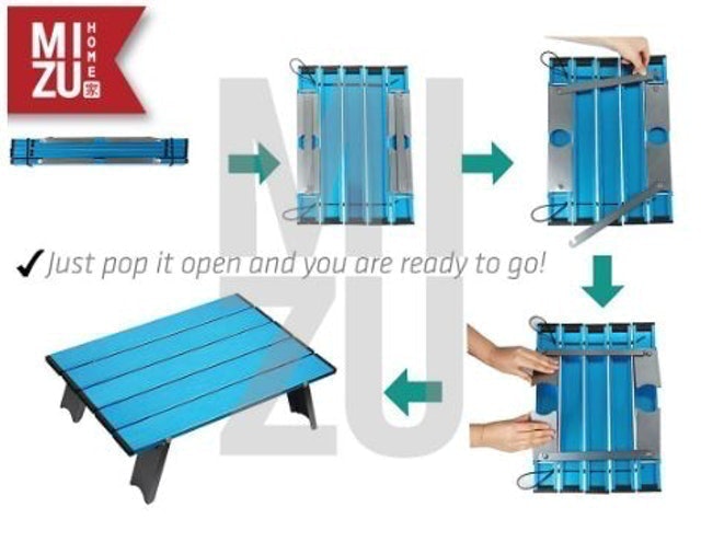 Mizu Home PORTA Ultra Portable Light Aluminium Folding Table