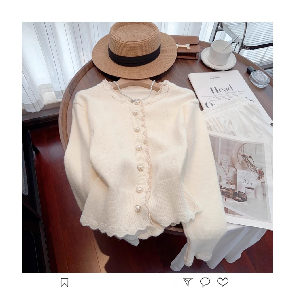  Lo Clothes Cardigan Rajut Love Clover