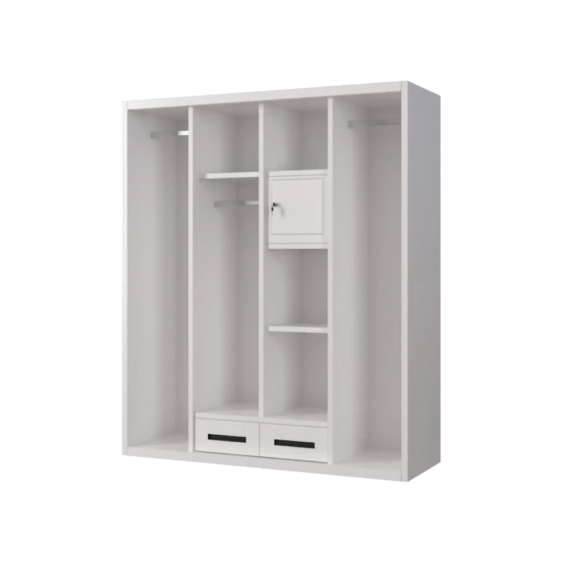 SHUMO® Lemari Pakaian Besi 4 Pintu 2