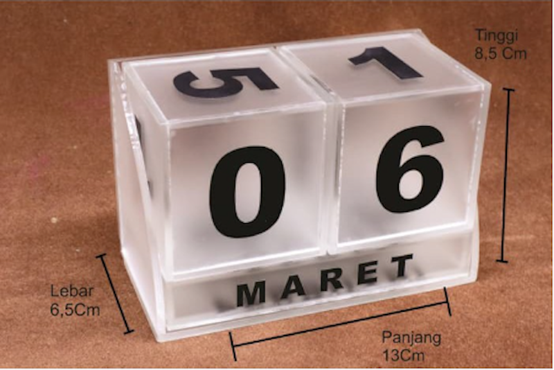 Acrylic Kalender Meja 2