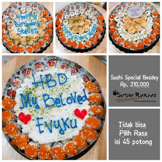  Sushi Rakyat Paket Sushi Special Birthday Isi 45 pcs