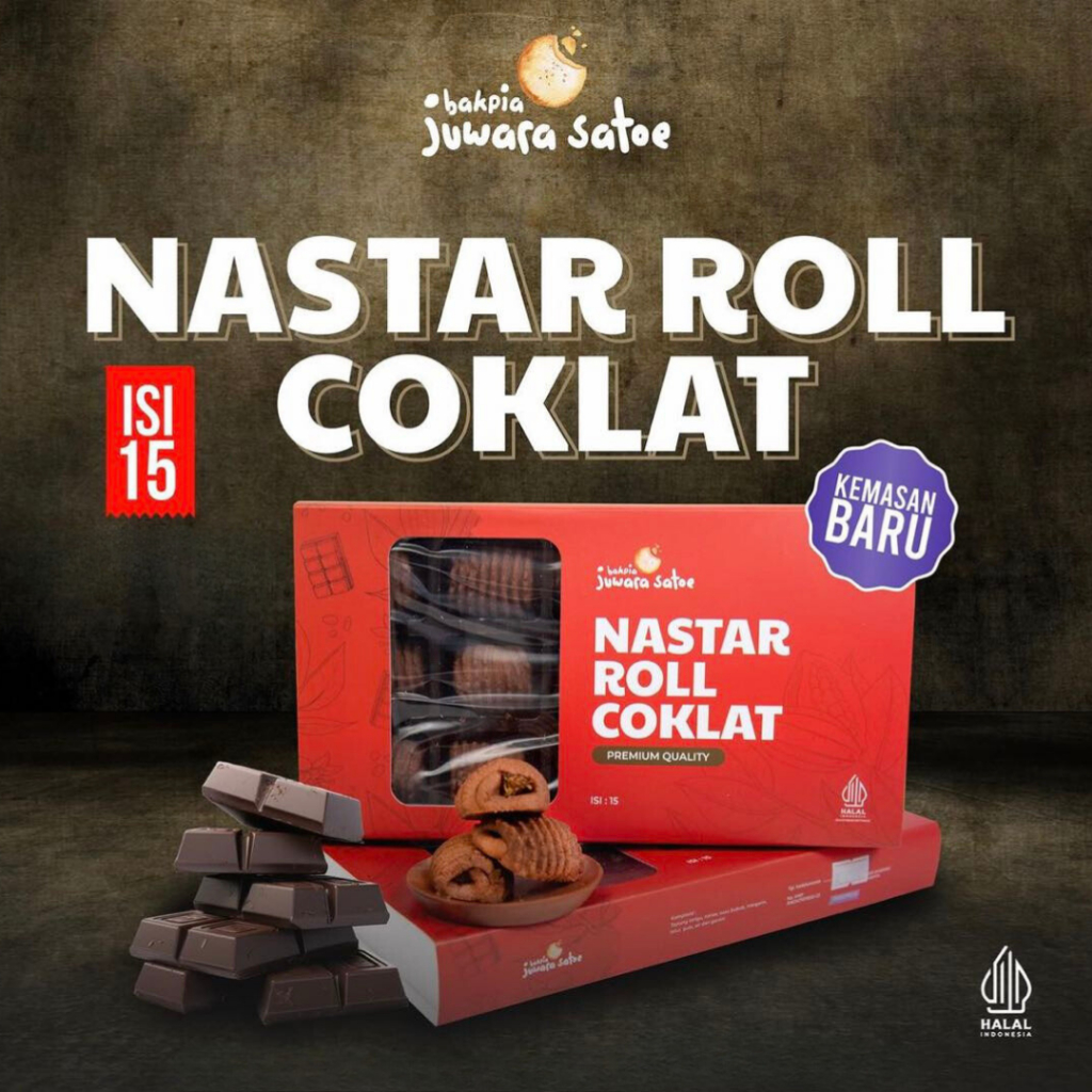 Pia Juwara Satoe  Bakpia Juwara Satoe Nastar Roll Coklat