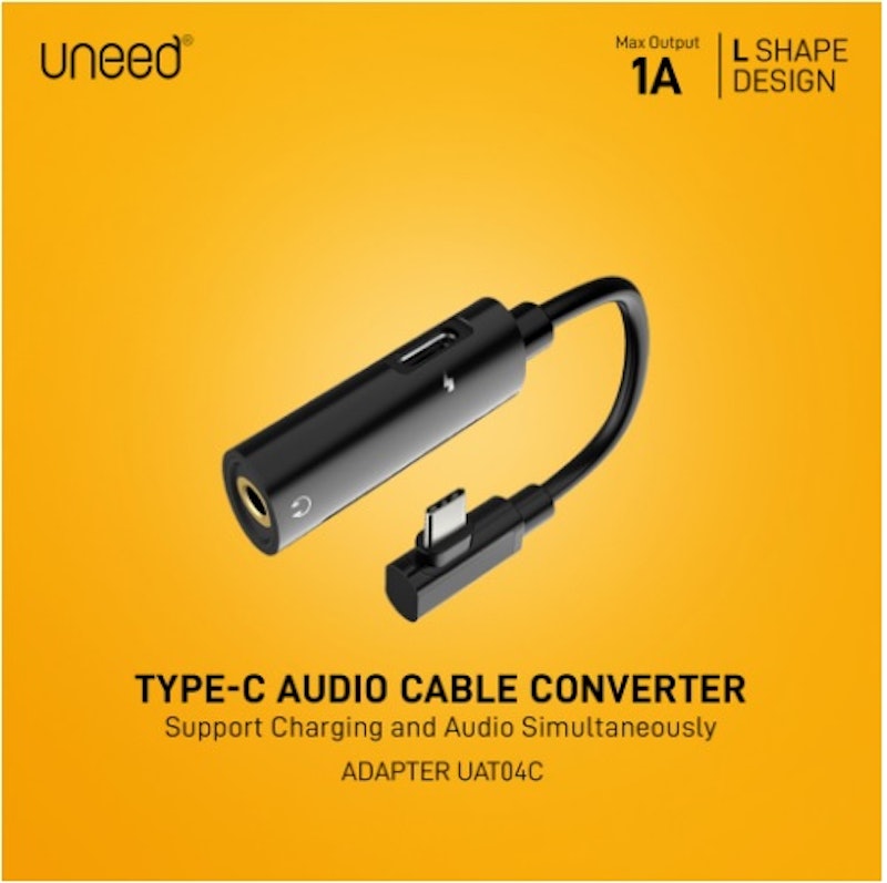 Audio Splitter Charging Adapter Type C to Audio Jack 3.5mm 2