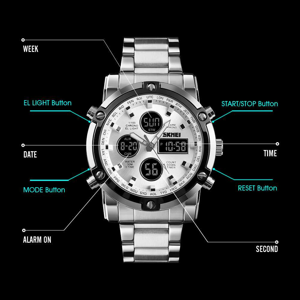 SKMEI Jam Dual Time AD1389