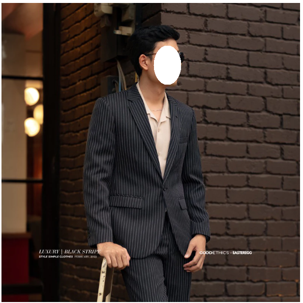  GOODETHICS Luxury Jas Pria Slimfit (Stripe)