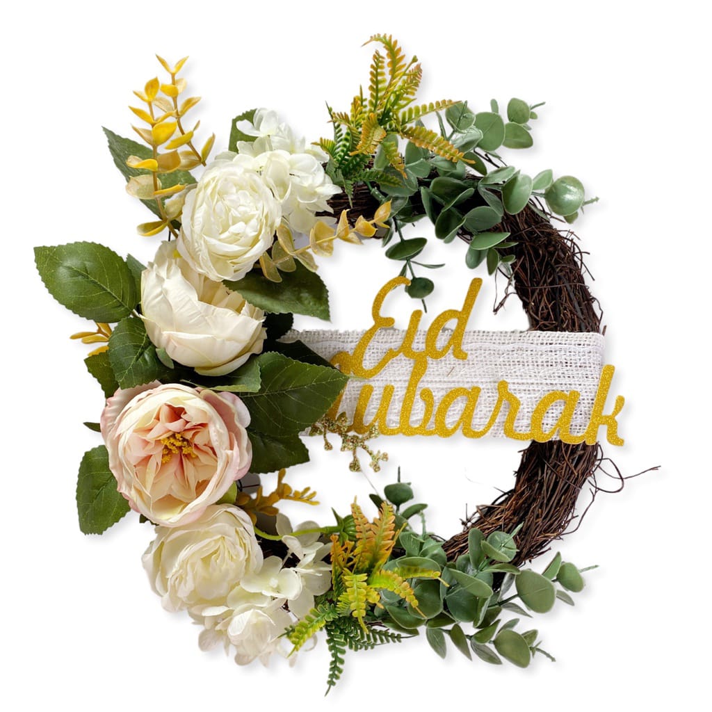 Wreath Bunga Eid Mubarak Dekorasi Lebaran