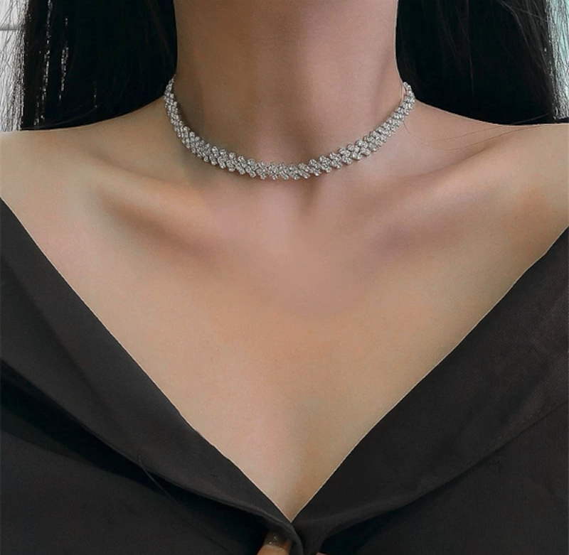 Jess Choker Necklace Silver 4