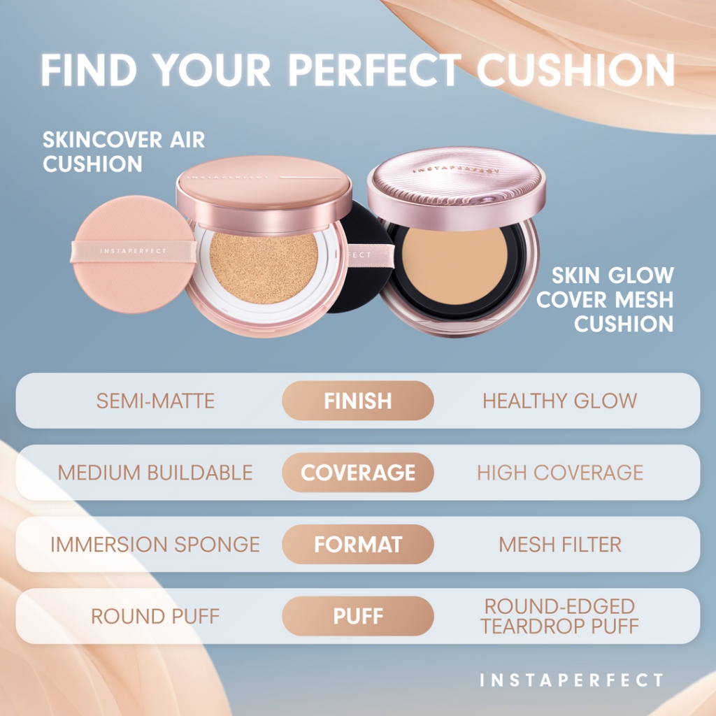 Paragon Technology and Innovation Instaperfect Skin Glow Cover Mesh Cushion N22 Light Ivory