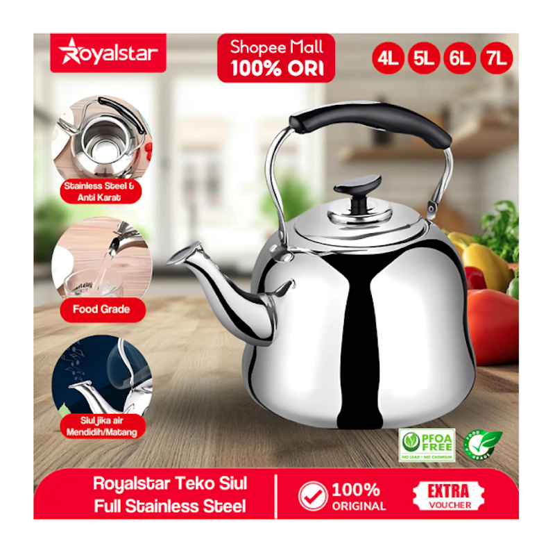 Royalstar Ceret Teko Stainless Bunyi Siul 2