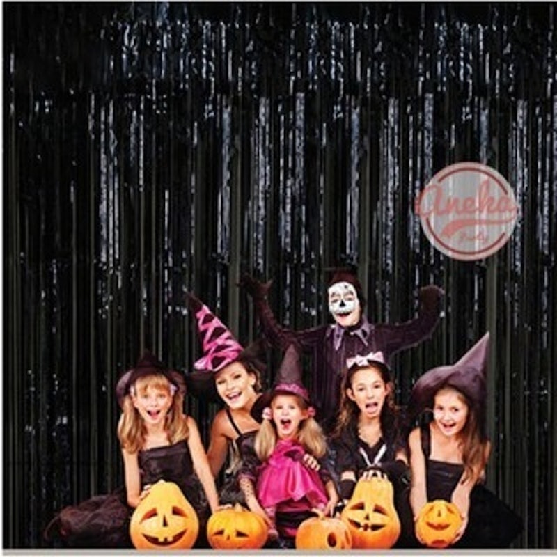 Black Foil Fringe Curtain 3