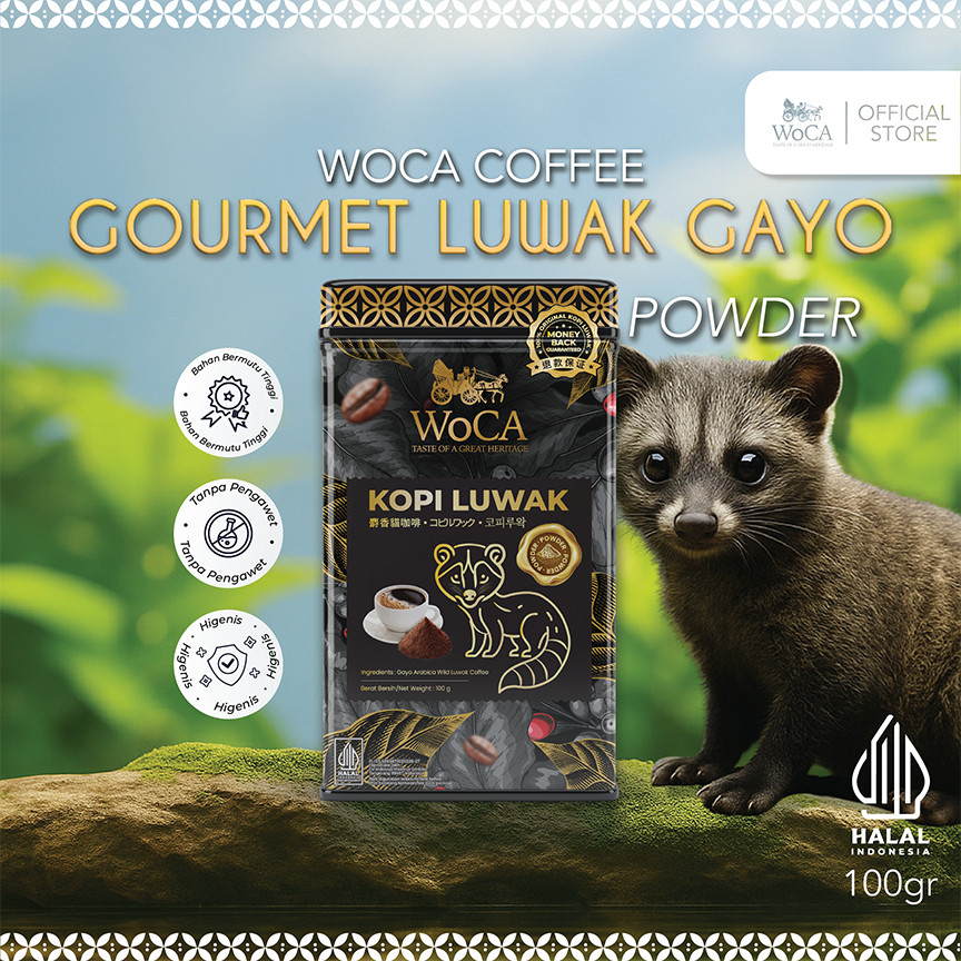 Indokopi Makmur Sentosa  WoCA Gourmet Luwak Gayo Coffee Tin