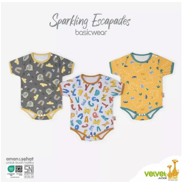 Evergreen Buana Prima Sandang Velvet Junior Basicwear Bodysuit 