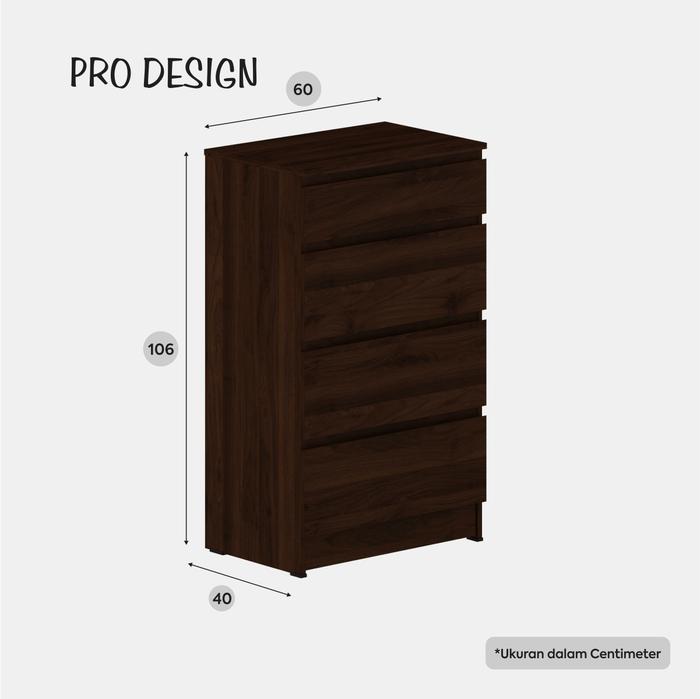 Putera Rackindo Sejahtera Pro Design Eleven CD 4 Lemari Laci