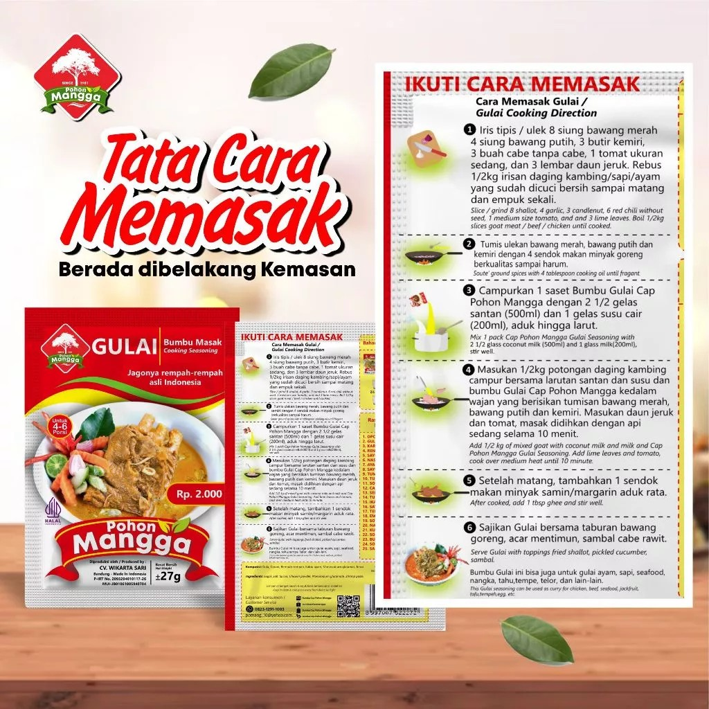 Wikarta Sari Cap Pohon Mangga Bumbu Gulai