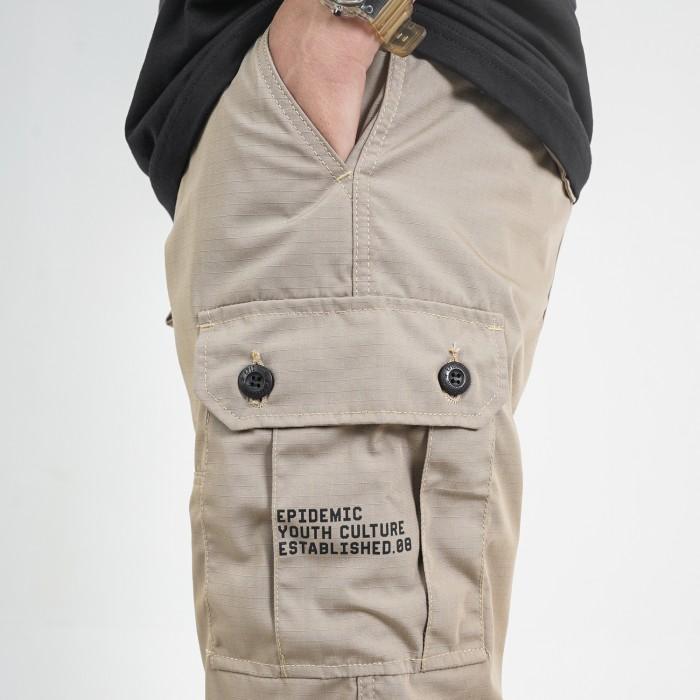 Epidemic Streetwear Epidemic Long Cargo Pants Deftones Khaki