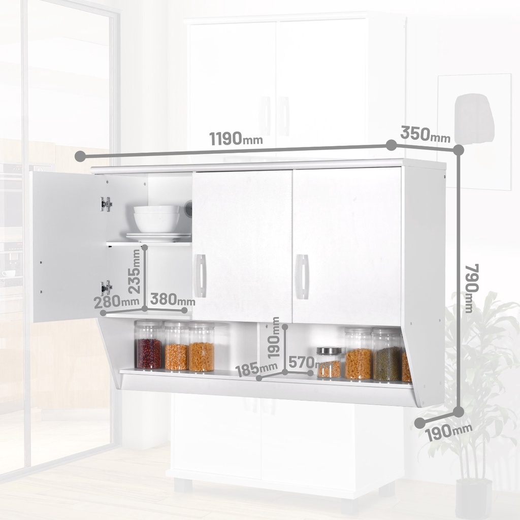 Offo Living Kitchen Set Lemari Dapur 3 Pintu - Luna 