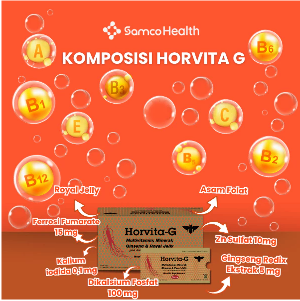 Samco Farma Horvita-G Multivitamin Mineral Gingseng & Royal Jelly