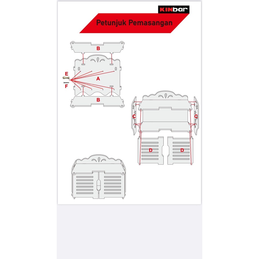 KINBAR Tempat Gantungan Kunci 2 Pintu M989