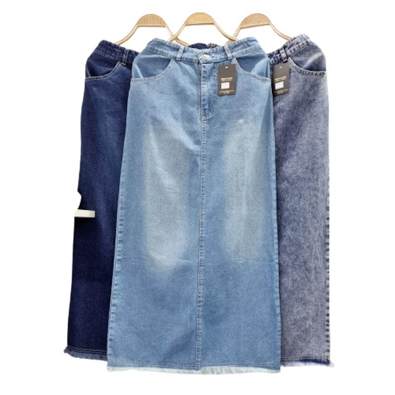 Rok Span Jeans Panjang Wanita