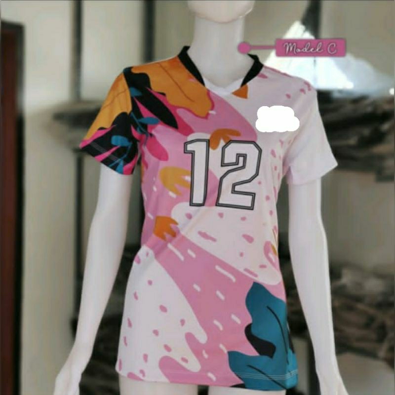 Kaus Jersey Voli Wanita