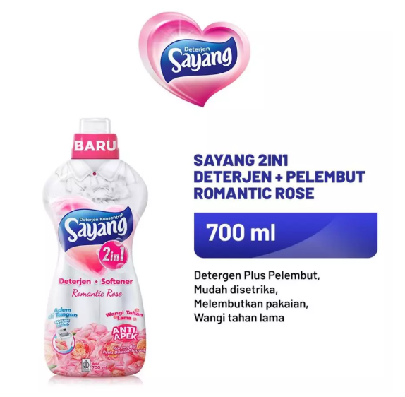 Sayang 2in1 Deterjen + Softener Romantic Rose