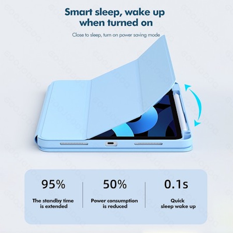 Goojodoq Upgraded Tablet Case 360 Degree Rotating for iPad Series 5