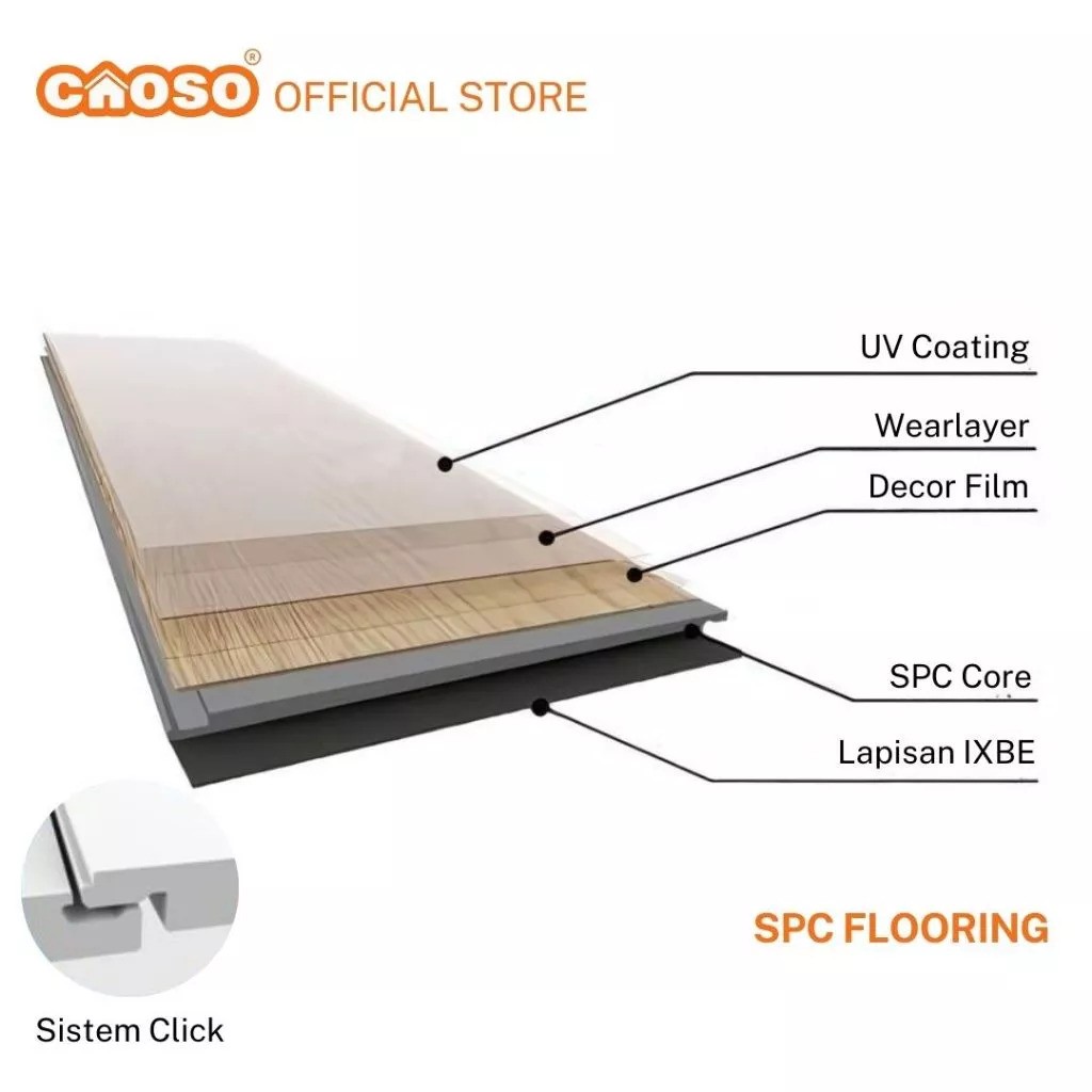  CAOSO SPC Lantai Kayu 4mm-1104