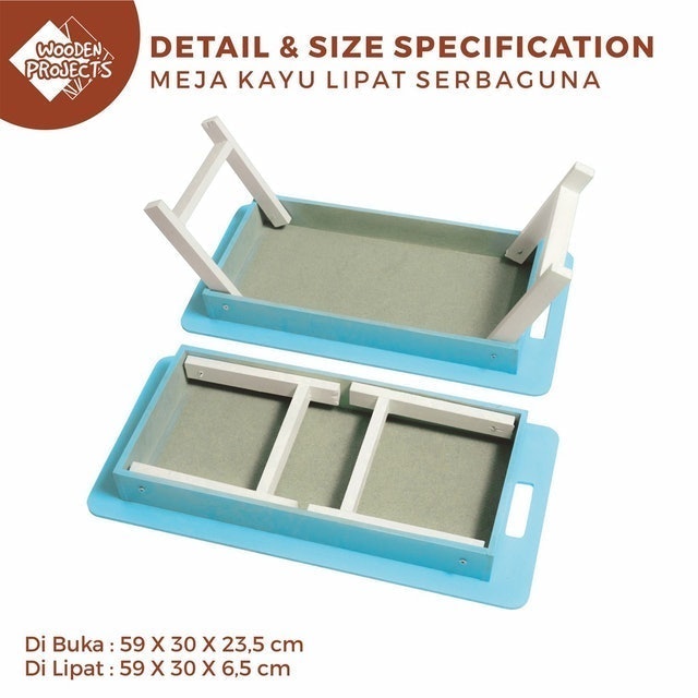 Wooden Projects Meja Belajar Serbaguna MBJ
