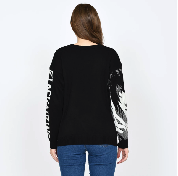 Milkan.id Black Air.Inc Sweater Rajut Premium Motif Anime