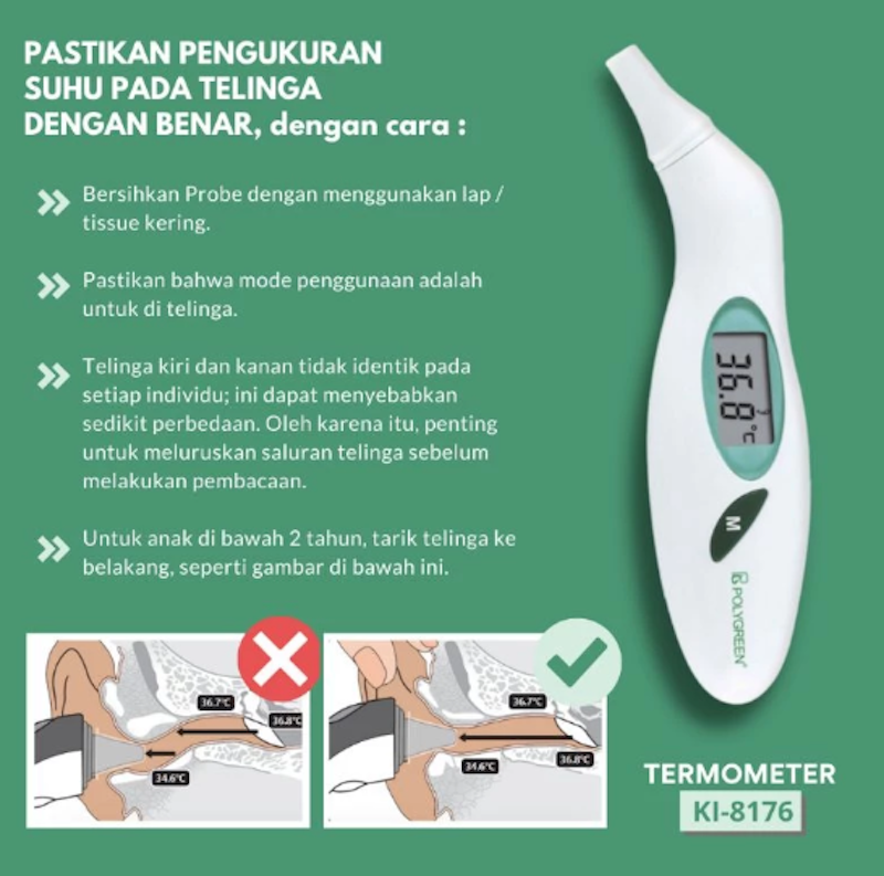 Polygreen Infrared Ear and Forehead Thermometer 4