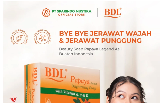 Sparindo Mustika BDL Papaya Brightening Soap