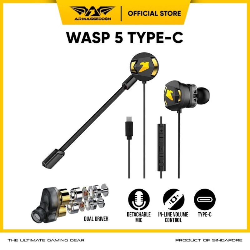 ARMAGGEDON WASP 5 Earphone Gaming Type-C 5