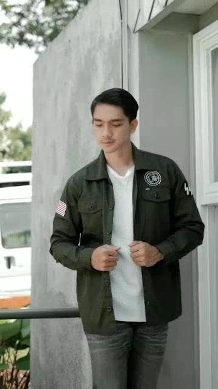 Field Jacket Semi Parka Pria Vintage Biker Army 2