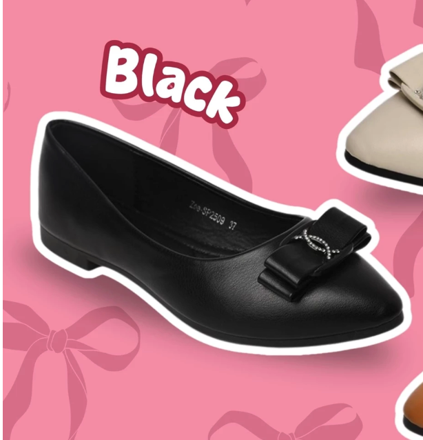  Sovella Zoe Flatshoes Hitam