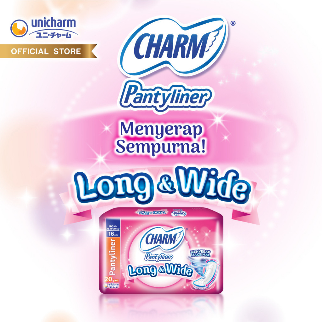 Charm Pantyliner Long & Wide Non-Perfumed