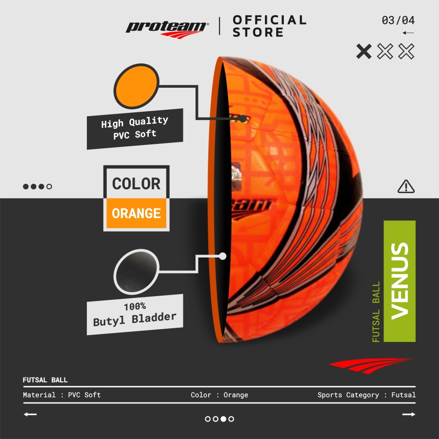 Inkor Bola Pacific Proteam Bola Futsal Venus