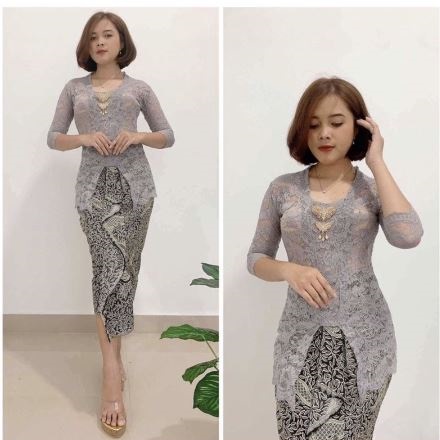 Kebaya Bali Brokat Lengan 3/4
