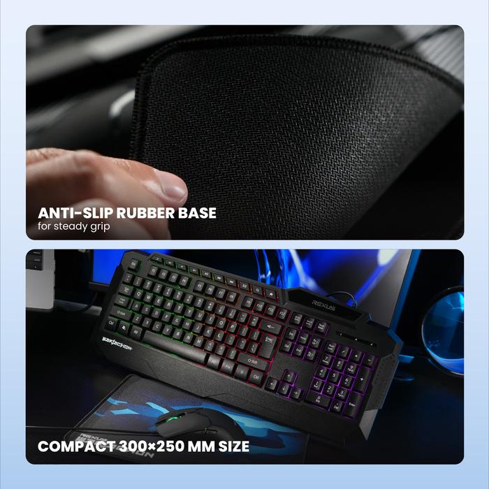 Rexus Warfaction VR1 Keyboard Mouse Gaming Combo V2