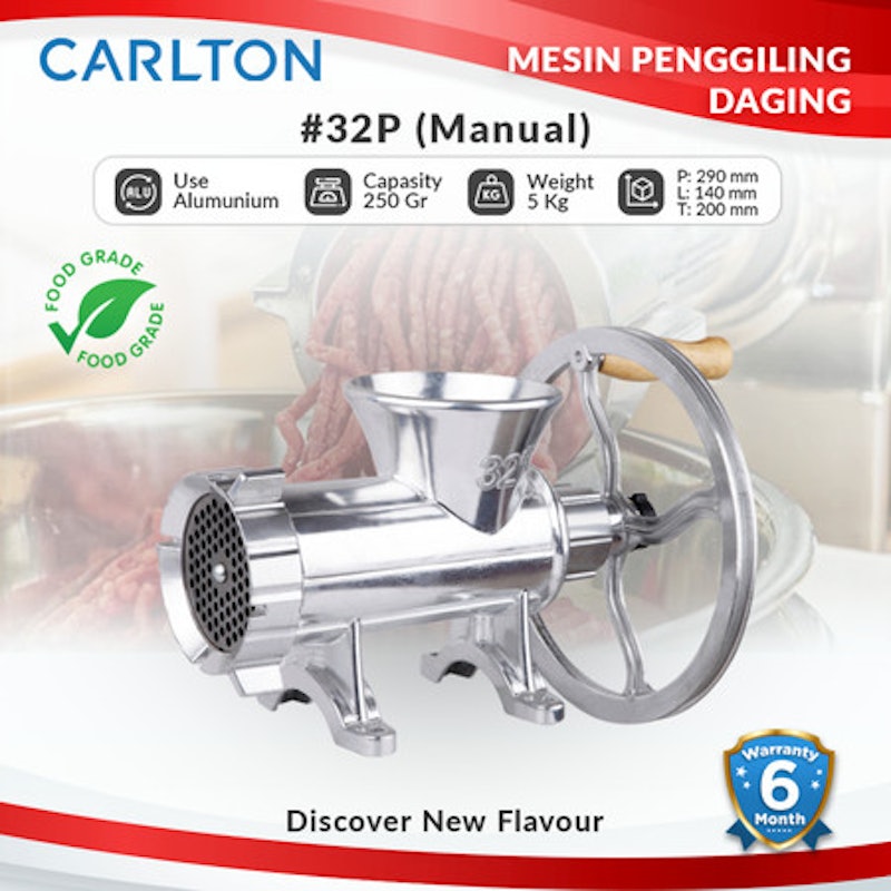 CARLTON Mesin Penggiling Daging Manual No 32 3