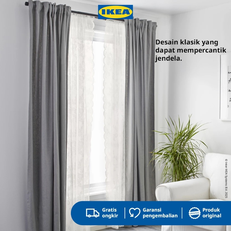 IKEA ALVINE Vitrase Putih Pudar 2