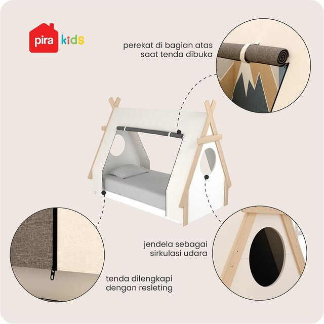 Puterarackindo Sejahtera Pira Kids Tempat Tidur Anak Boho BD100