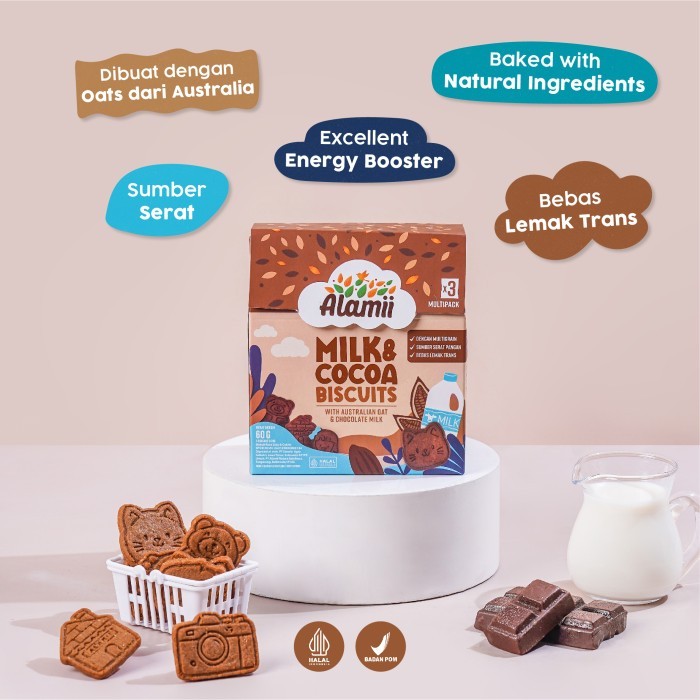 Alamii Natura Sejahtera Alamii Multigrain Biscuits Milk & Cocoa 