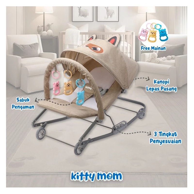 Kitty Mom Rocking Chair Baby Bouncer 2